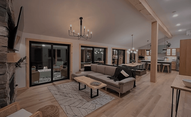 Professionally staged modern living room